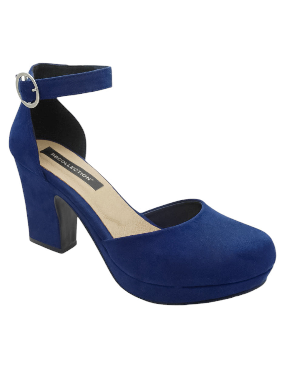 Zapatillas Exterior Gamuza Color Azul Para Mujer De RBCOLLECTION