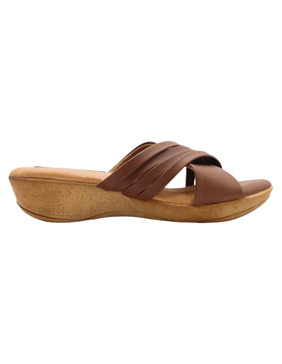 Sandalias con plataforma Ave en Piel vegana – Café