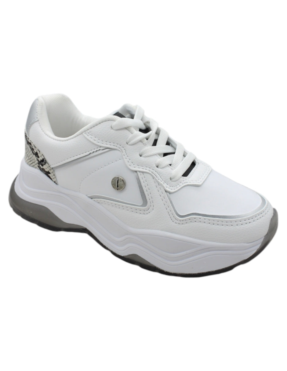 Tenis tipo deportivo Exterior Piel vegana Color Blanco Para Mujer De RBCOLLECTION