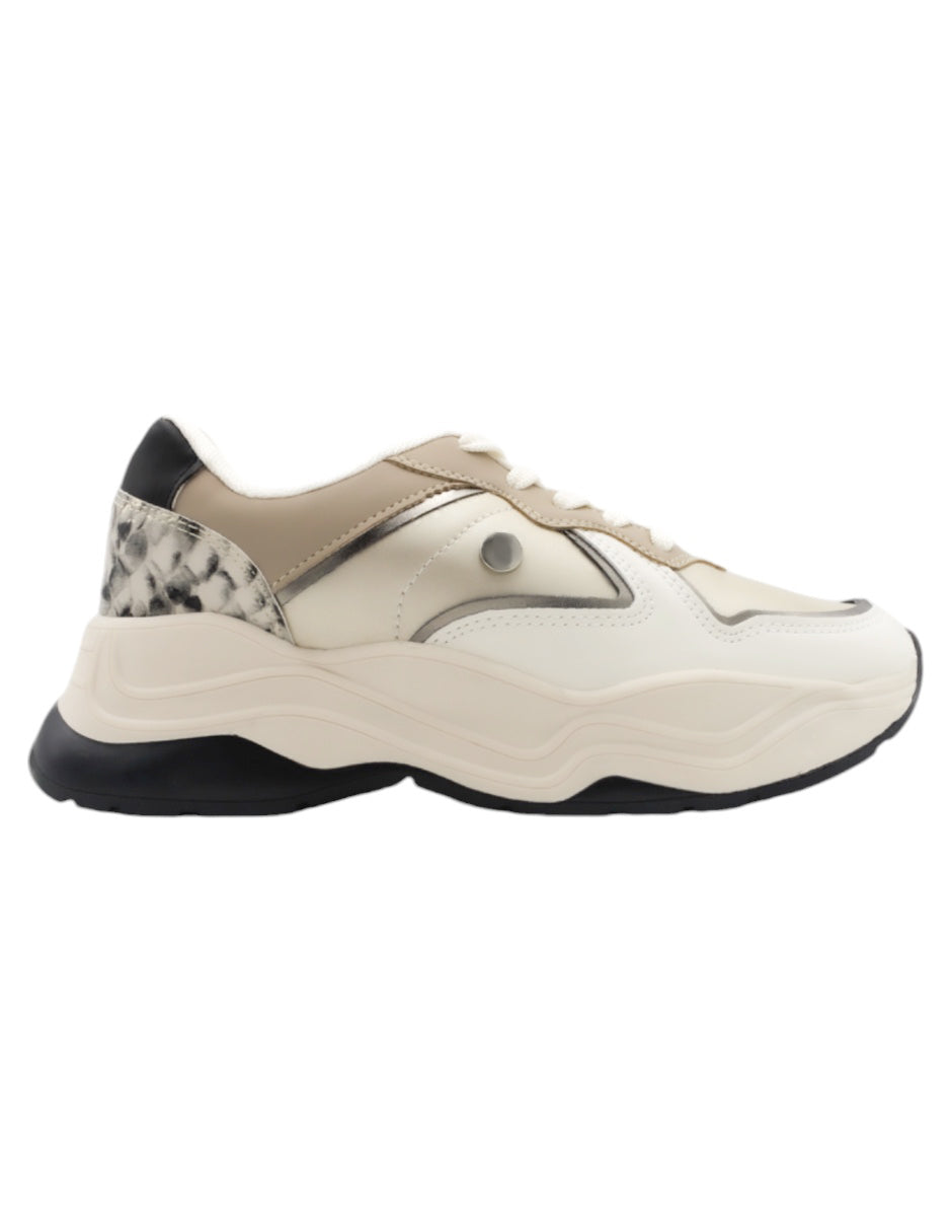 Tenis tipo deportivo  Chunck en Piel vegana – Oro