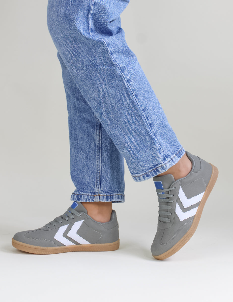 Tenis con cordones  SAM en Textil – Gris