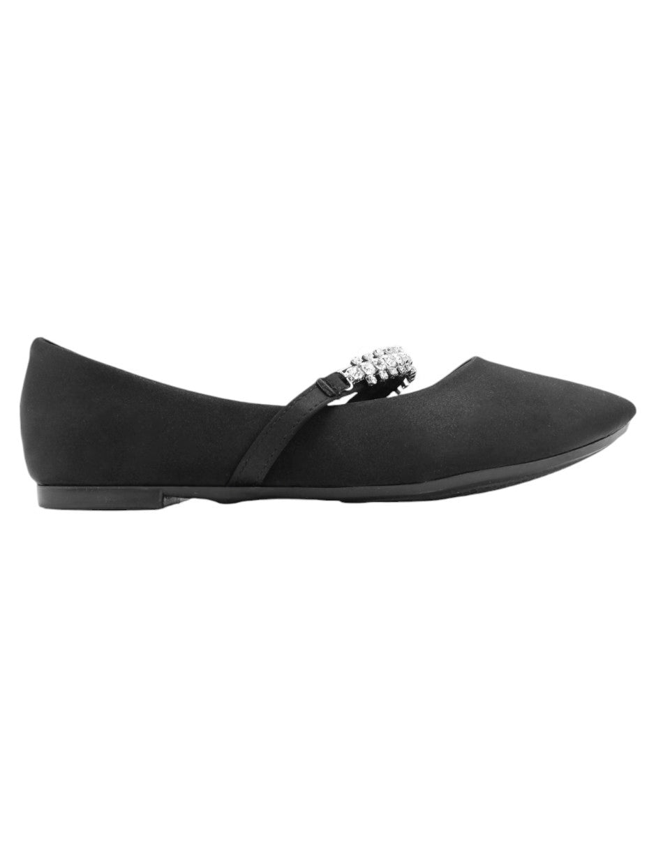 Flats puntales Jane en Textil – Negro