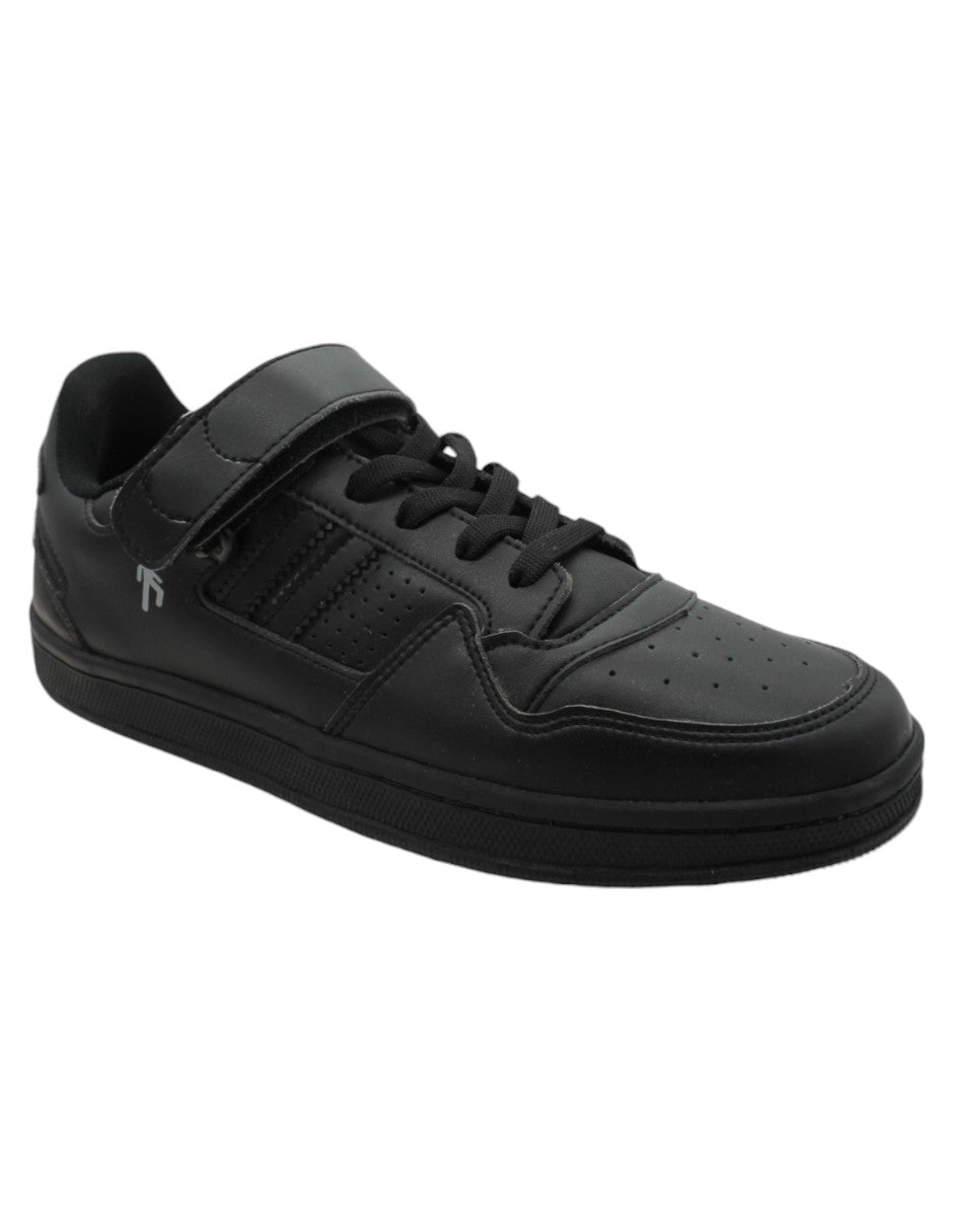 Tenis con cordones Exterior Piel vegana Color Negro Para Hombre De RBBASICS