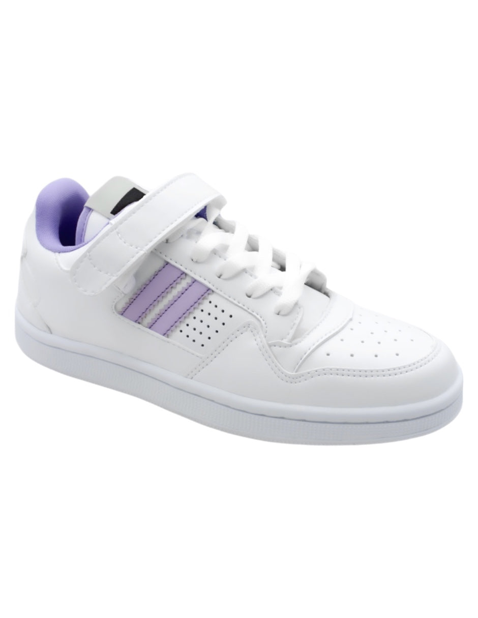 Tenis con cordones Exterior Piel vegana Color Blanco Para Mujer De RBCOLLECTION