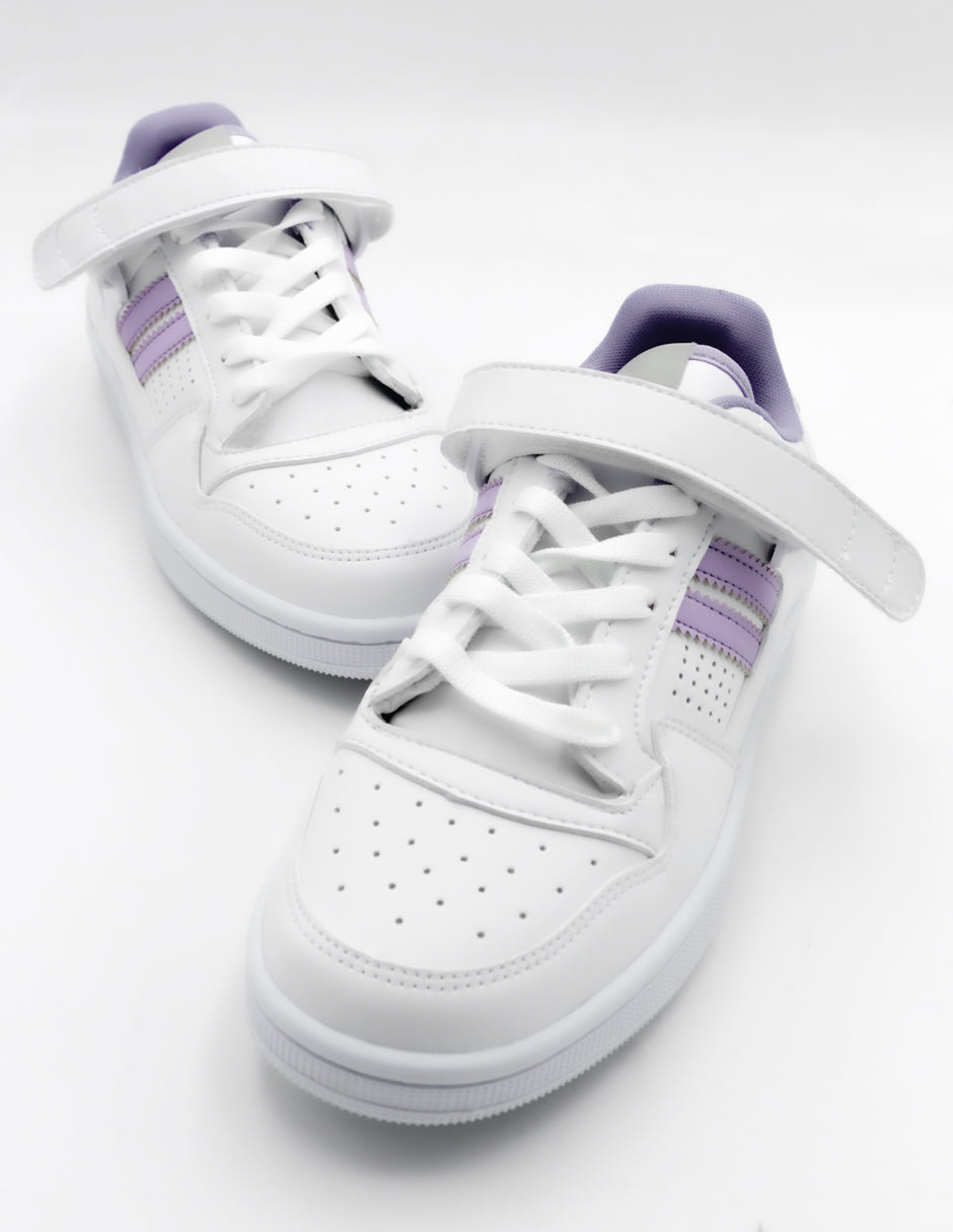 Tenis con cordones  URBAN en Piel vegana – Blanco