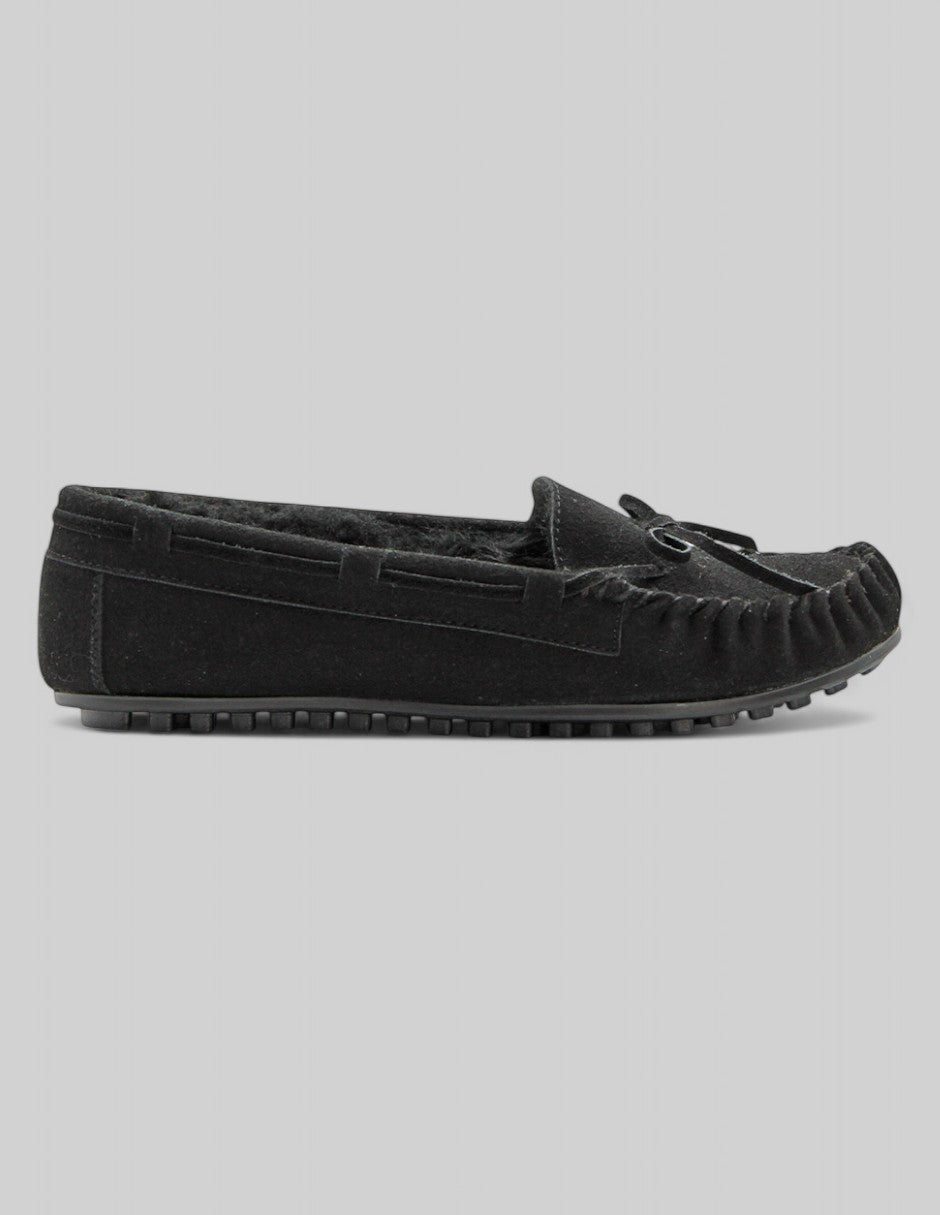 Mocasines Lane en Textil – Negro