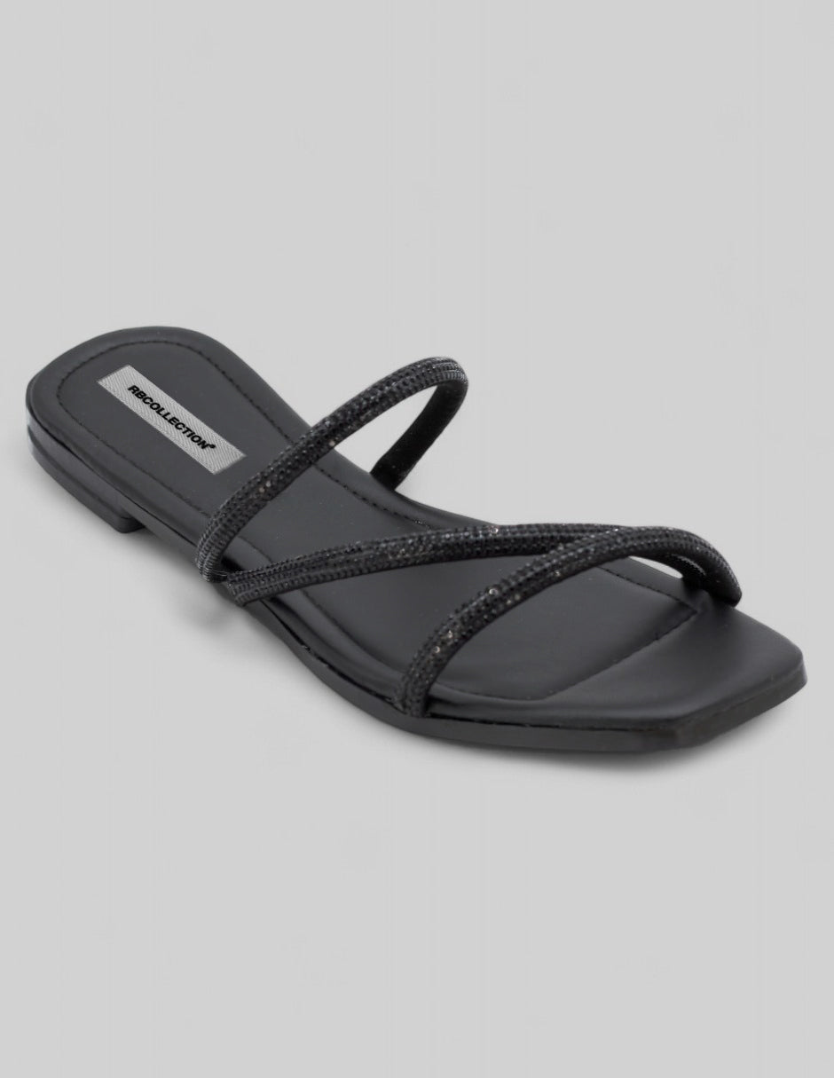 Sandalias de piso Exterior Sintético Color Negro Para Mujer De RBBASICS