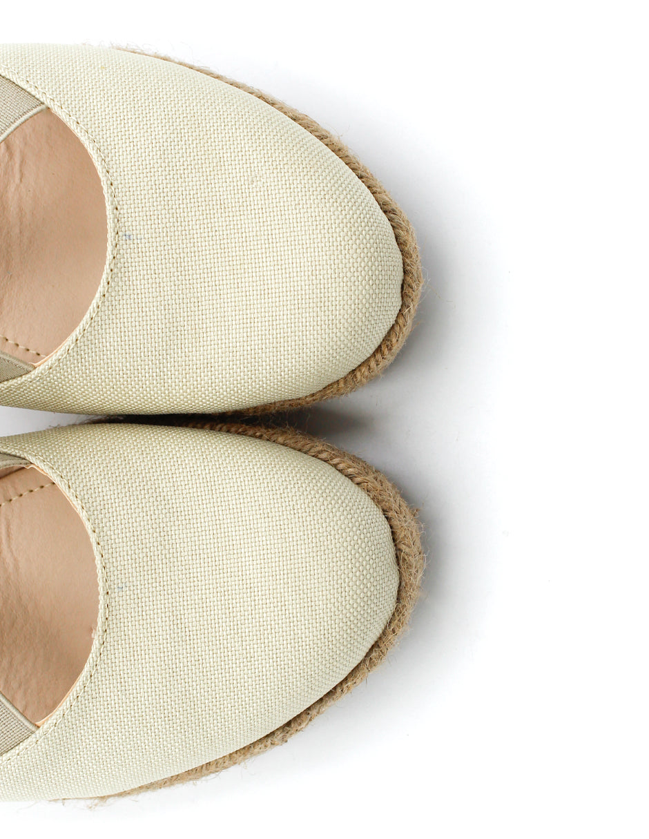 Sandalias con plataforma Daril en Textil – Beige