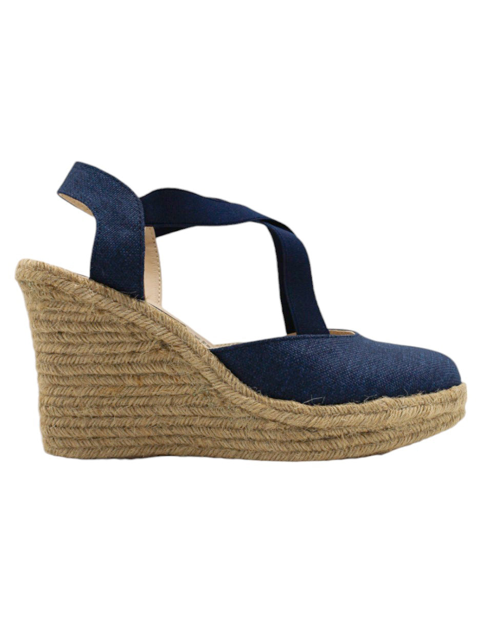 Sandalias con plataforma Daril en Textil – Azul
