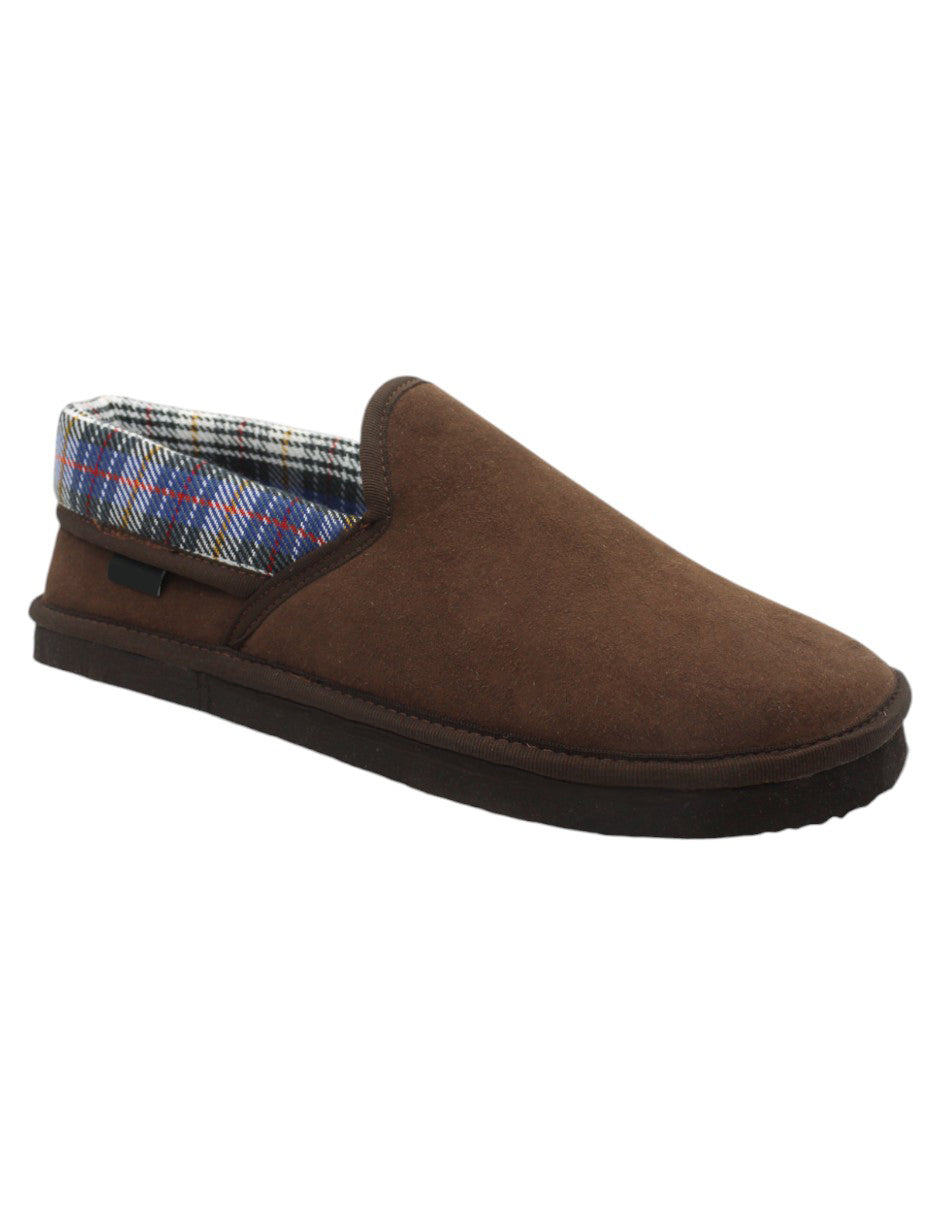 Pantuflas Exterior Textil Color Café Para Hombre De RBBASICS