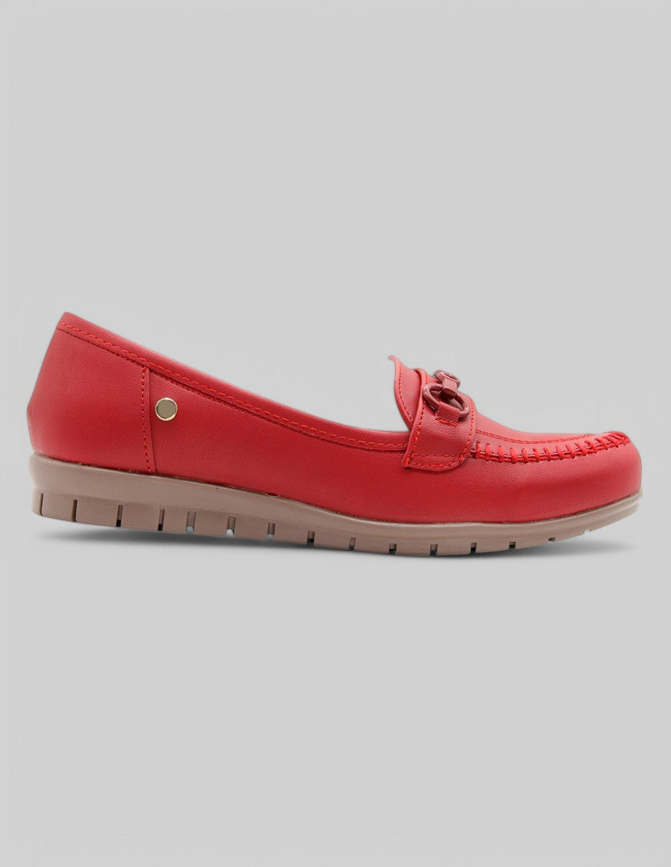Mocasines Lane en Piel vegana – Rojo
