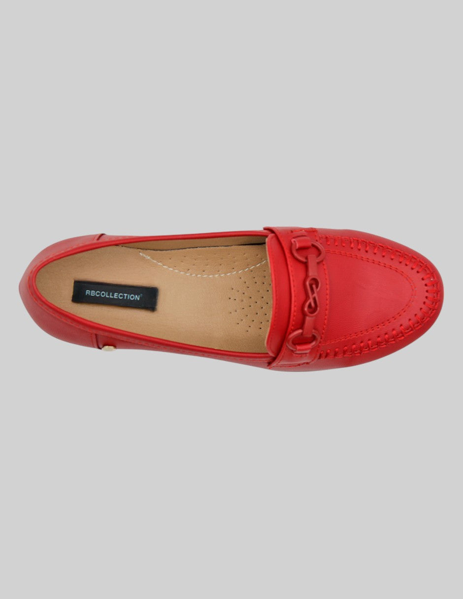 Mocasines Lane en Piel vegana – Rojo
