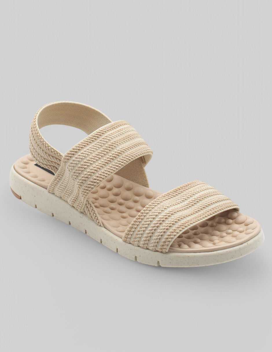Sandalias de piso Exterior Textil Color Beige  Para Mujer De RBCOLLECTION