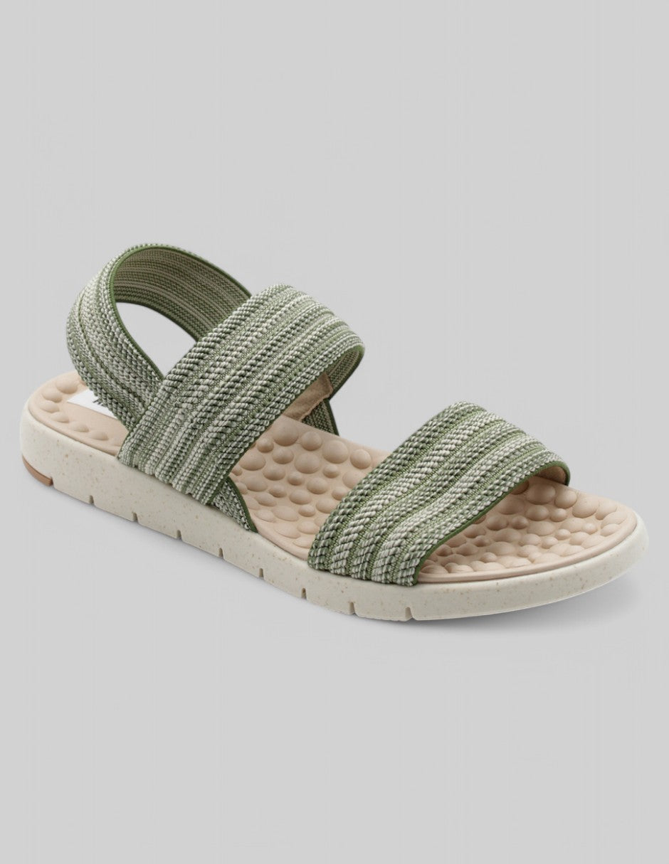 Sandalias de piso Exterior Textil Color Verde Para Mujer De RBCOLLECTION