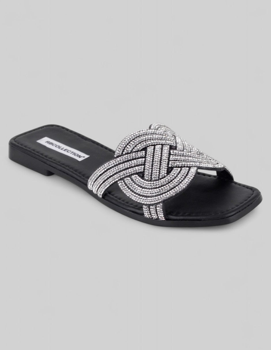Sandalias de piso Exterior Sintético Color Negro Para Mujer De RBBASICS