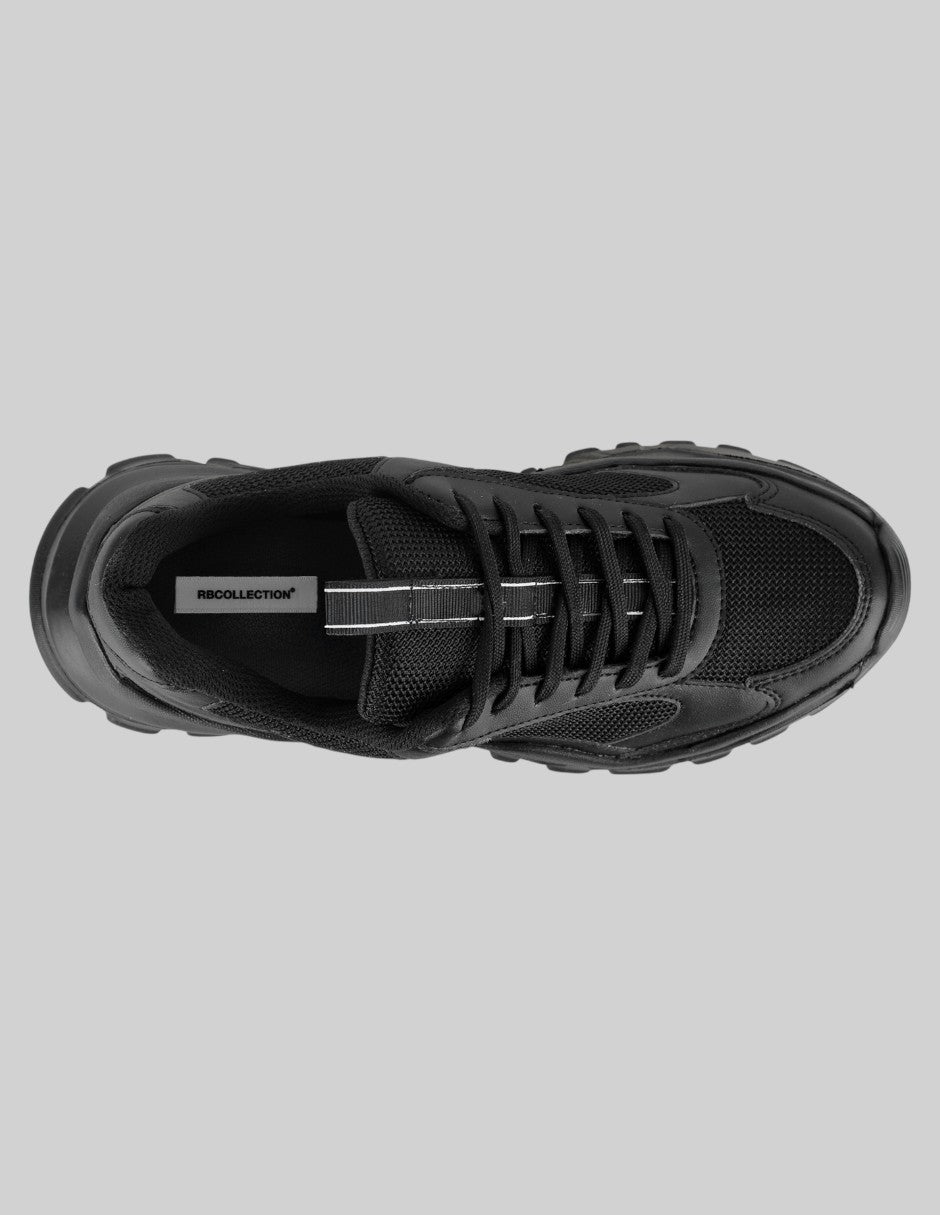 Tenis tipo deportivo Chunk en Textil – Negro