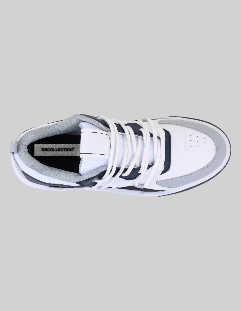 Tenis con cordones Urban en Piel vegana – Azul