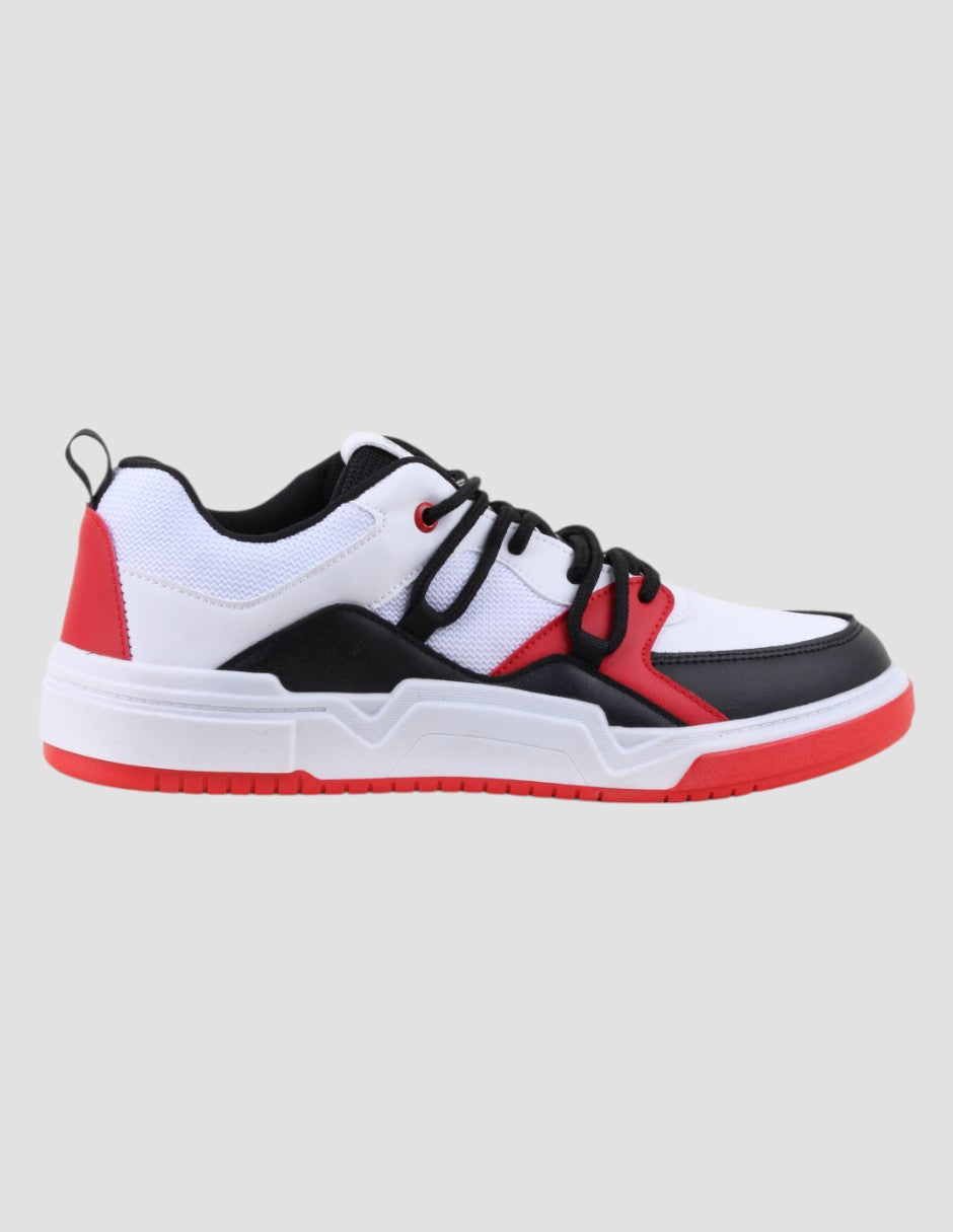Tenis con cordones Exterior Piel vegana Color Blanco Para Hombre De RBCOLLECTION