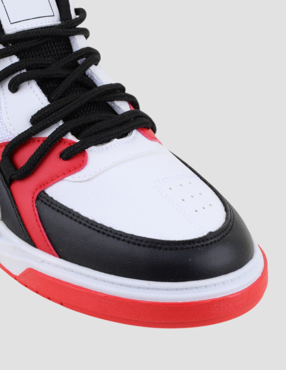 Tenis con cordones Urban en Piel vegana – Blanco