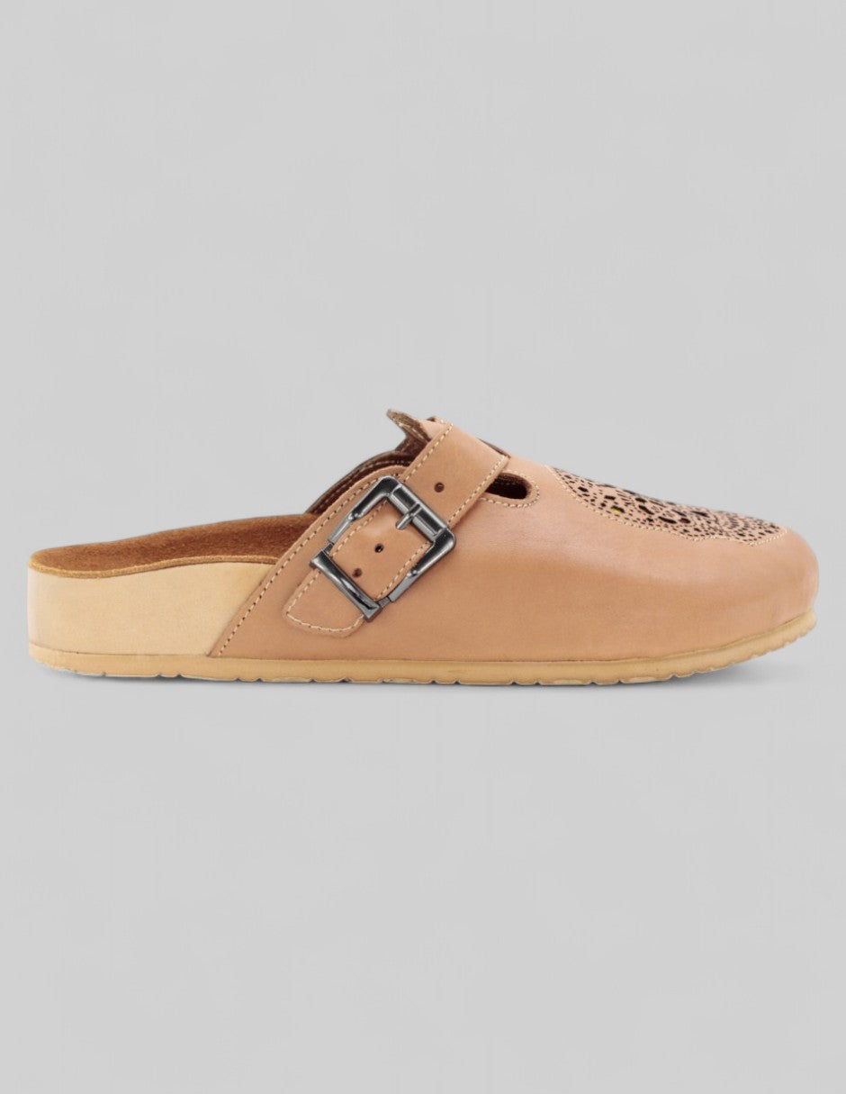 Sandalias de piso Hand made en Piel – Café