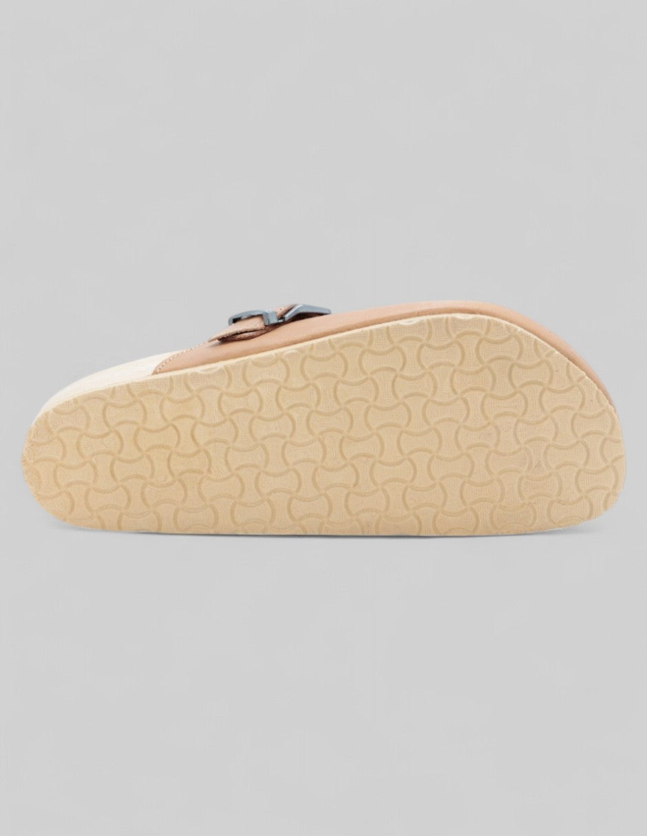 Sandalias de piso Hand made en Piel – Café
