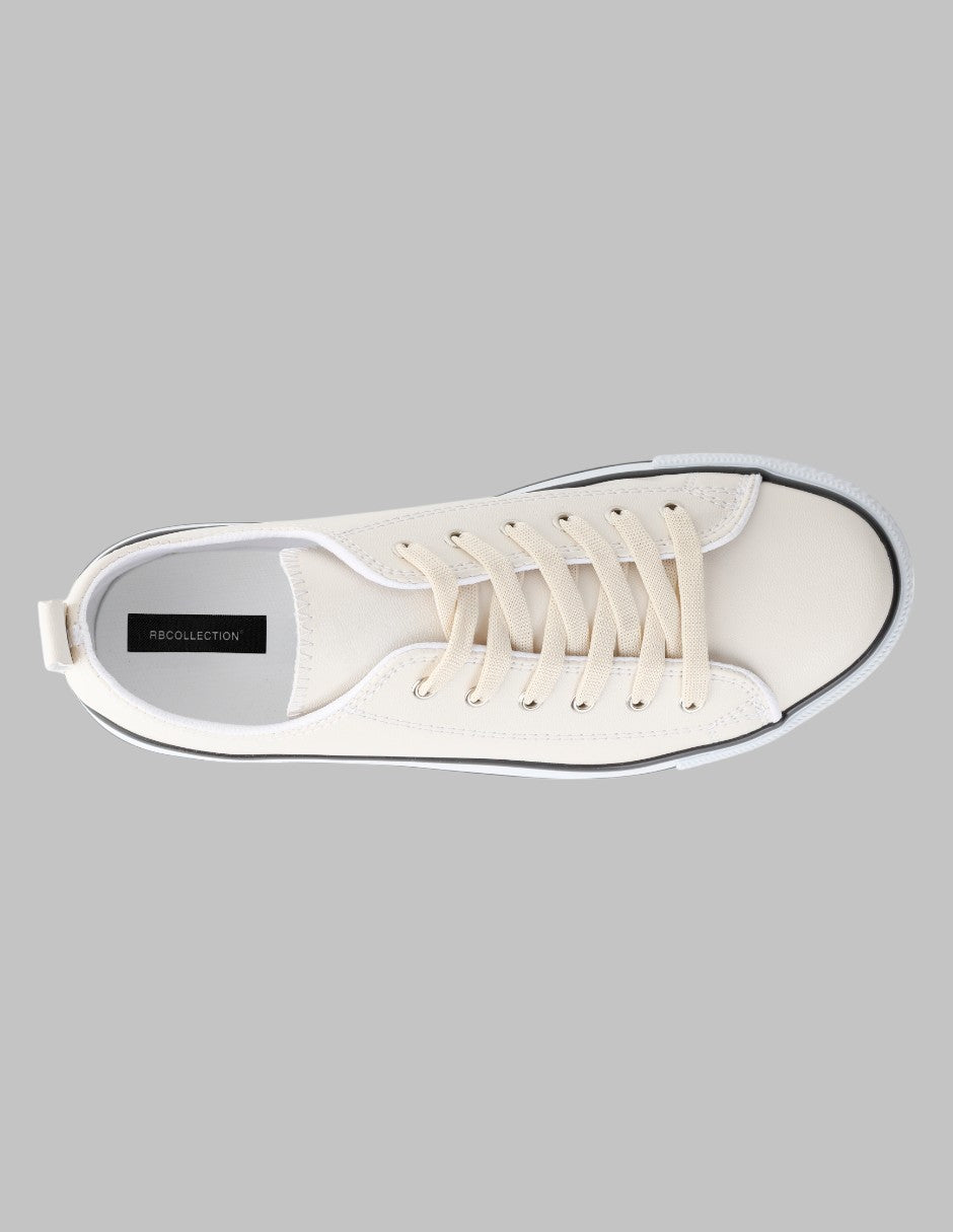 Tenis con cordones Play Textil - Beige
