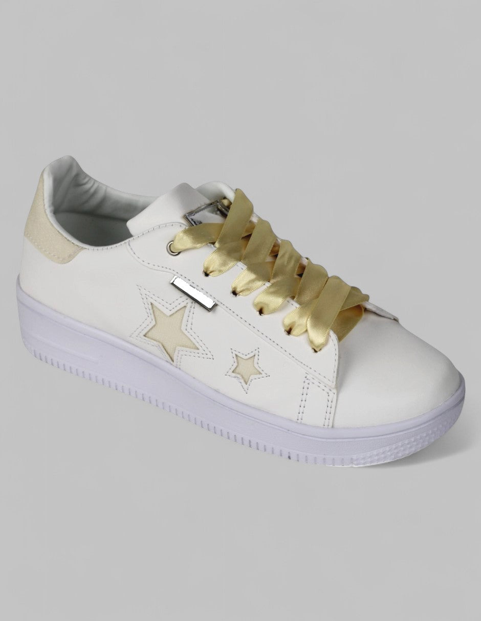 Tenis con cordones Urban Sintético - Blanco