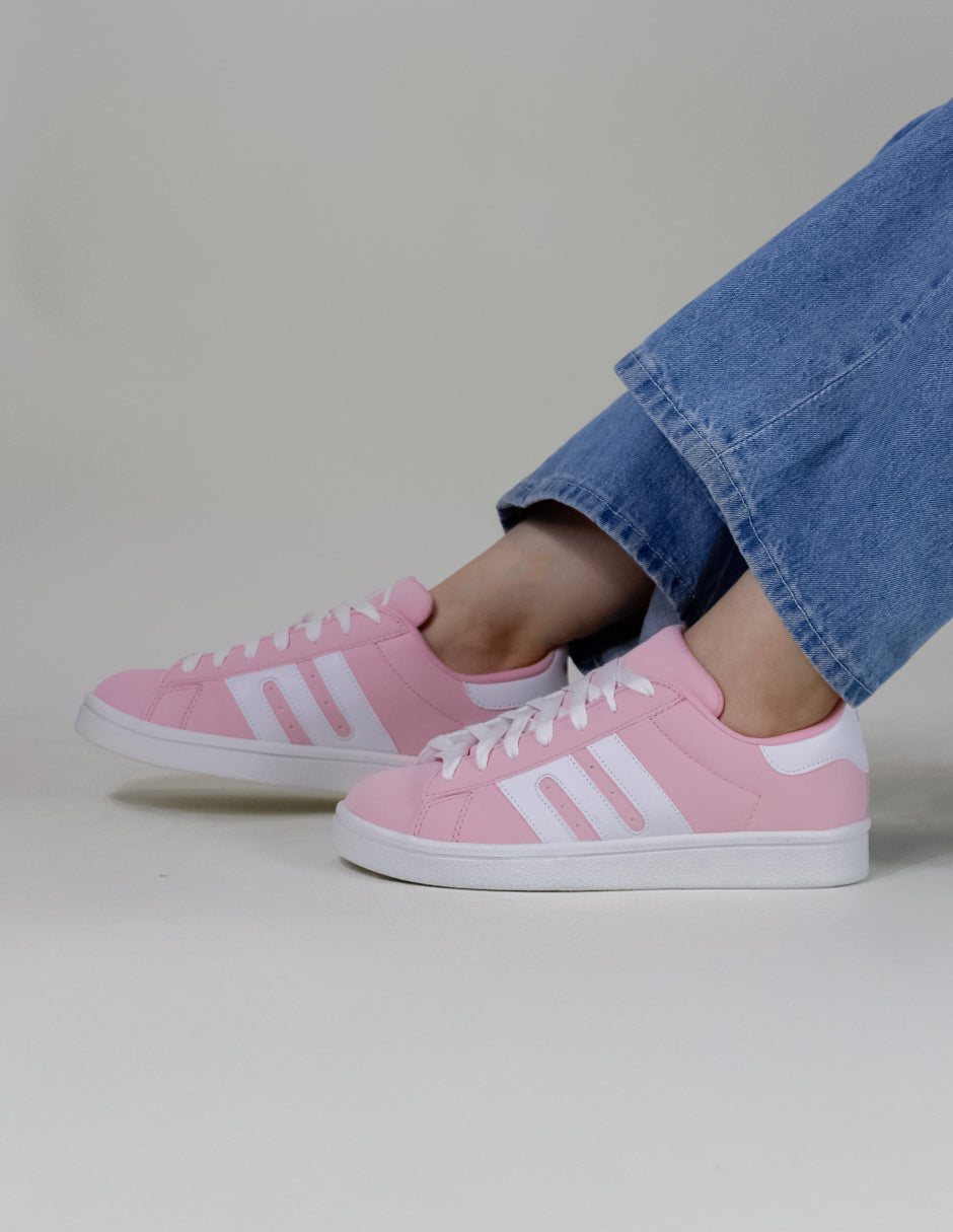 Tenis con cordones Sam Sintético - Rosa