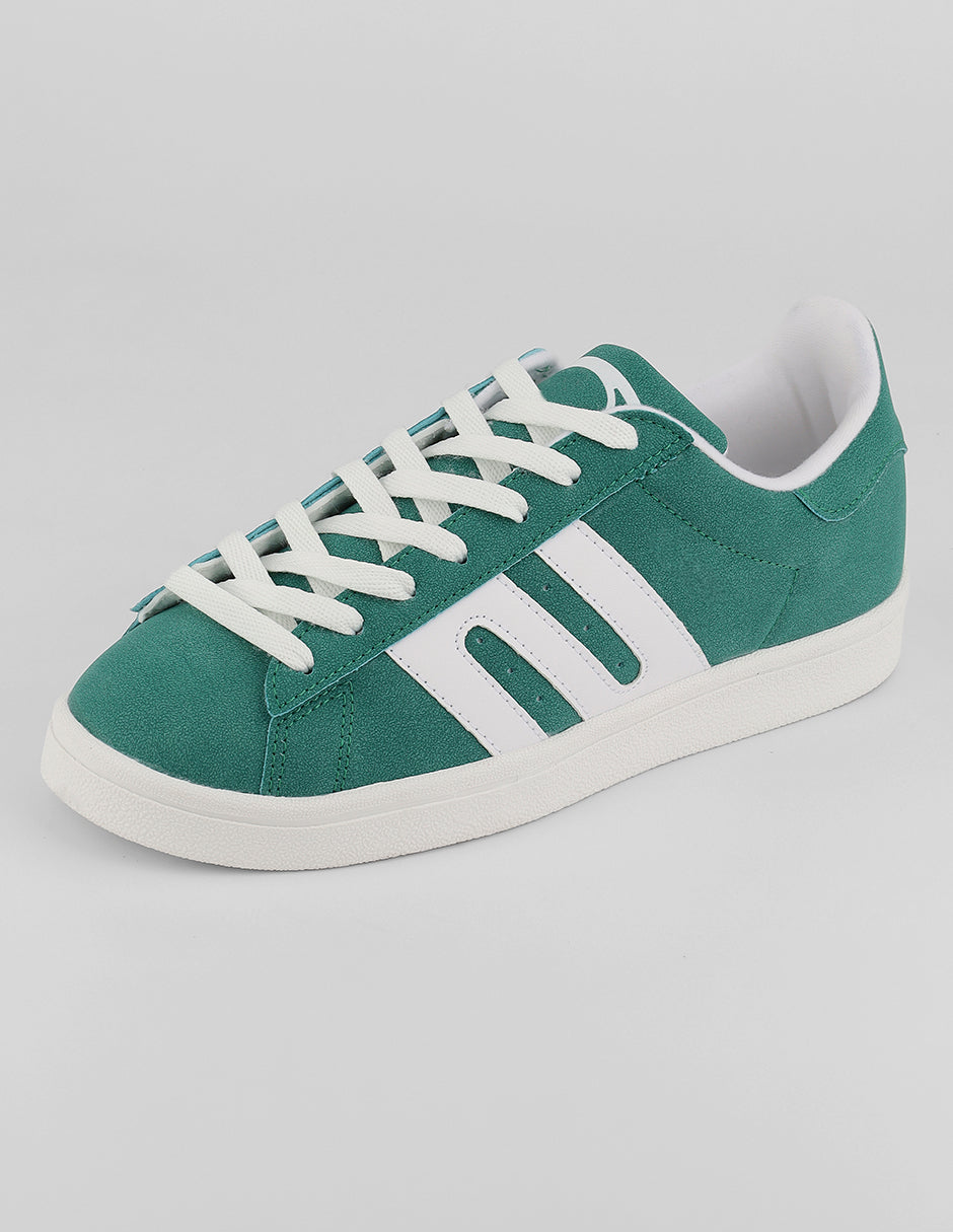 Tenis con cordones  Urban en Piel vegana – Verde