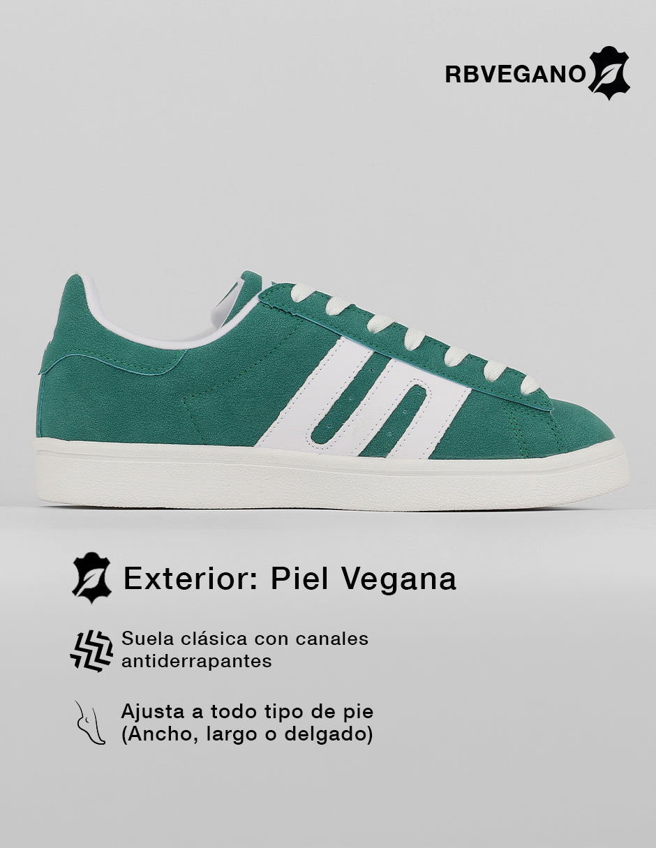 Tenis con cordones  Urban en Piel vegana – Verde