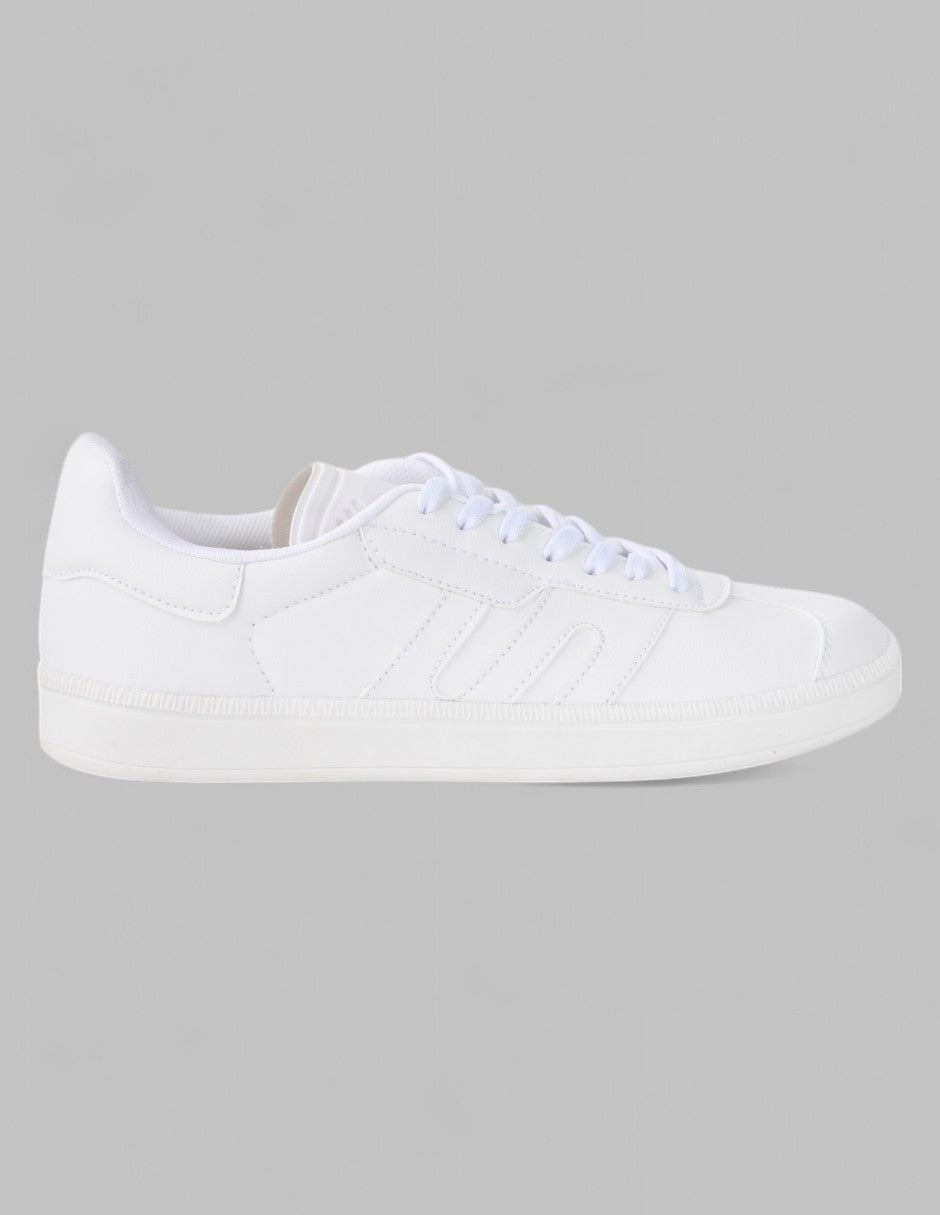 Tenis con cordones Exterior Piel vegana Color Blanco Para Mujer De RBCOLLECTION