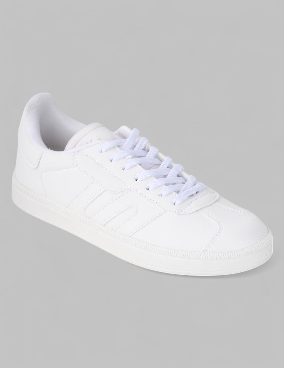 Tenis con cordones Lady Piel vegana - Blanco