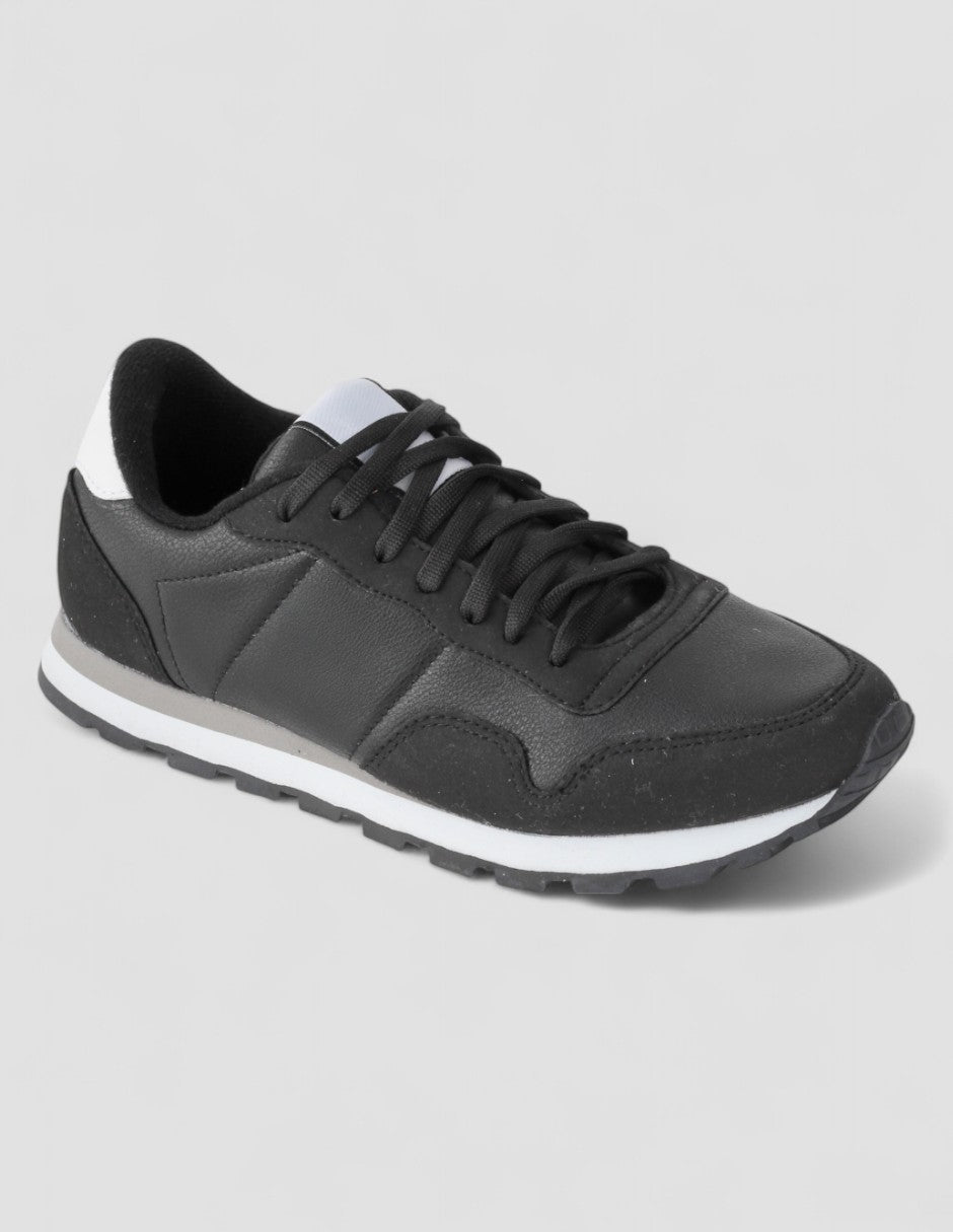 Tenis tipo deportivo  Glam Piel vegana - Negro