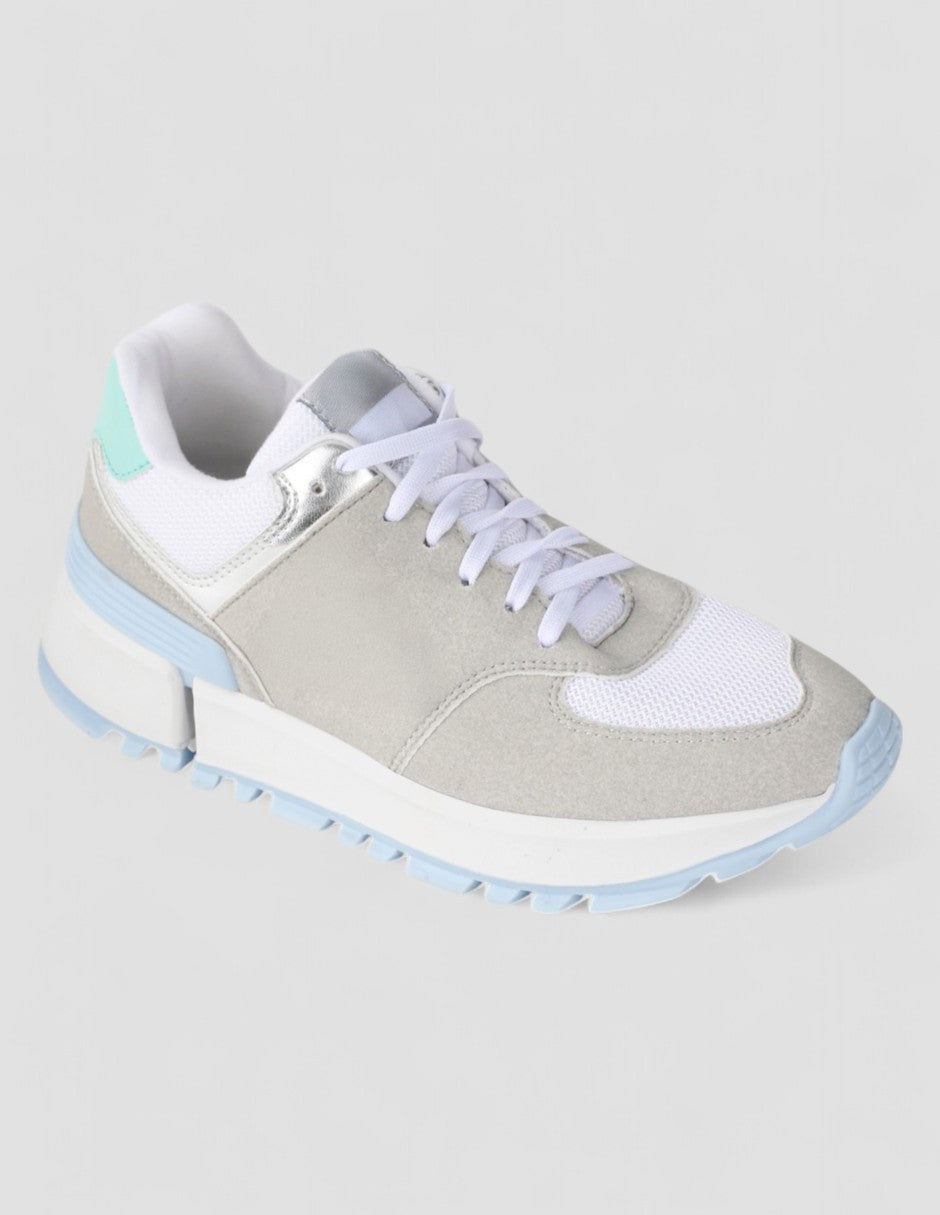 Tenis tipo deportivo  Glam Textil - Gris