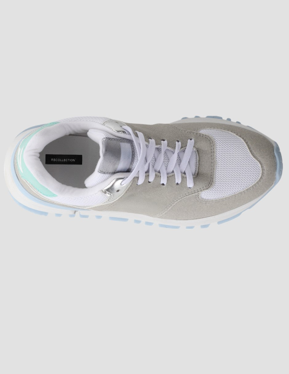Tenis tipo deportivo  Glam Textil - Gris