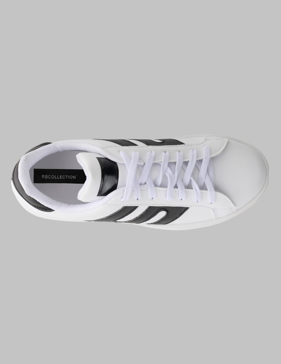 Tenis con cordones Sam Sintético - Blanco