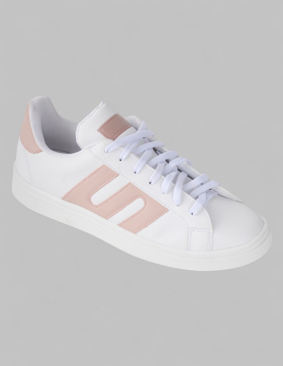 Tenis con cordones Lady Sintético - Blanco