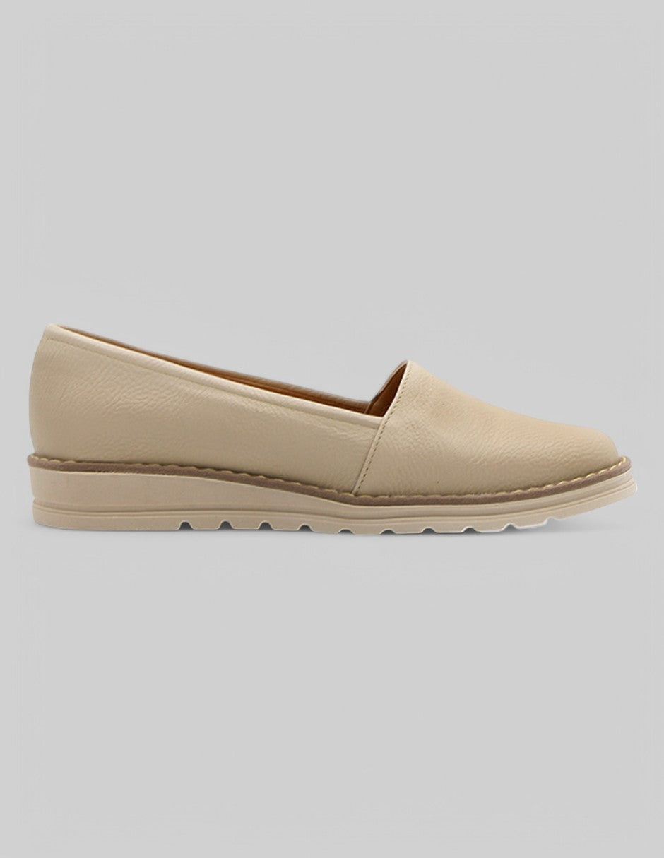 Mocasines Onne en Piel vegana – Beige