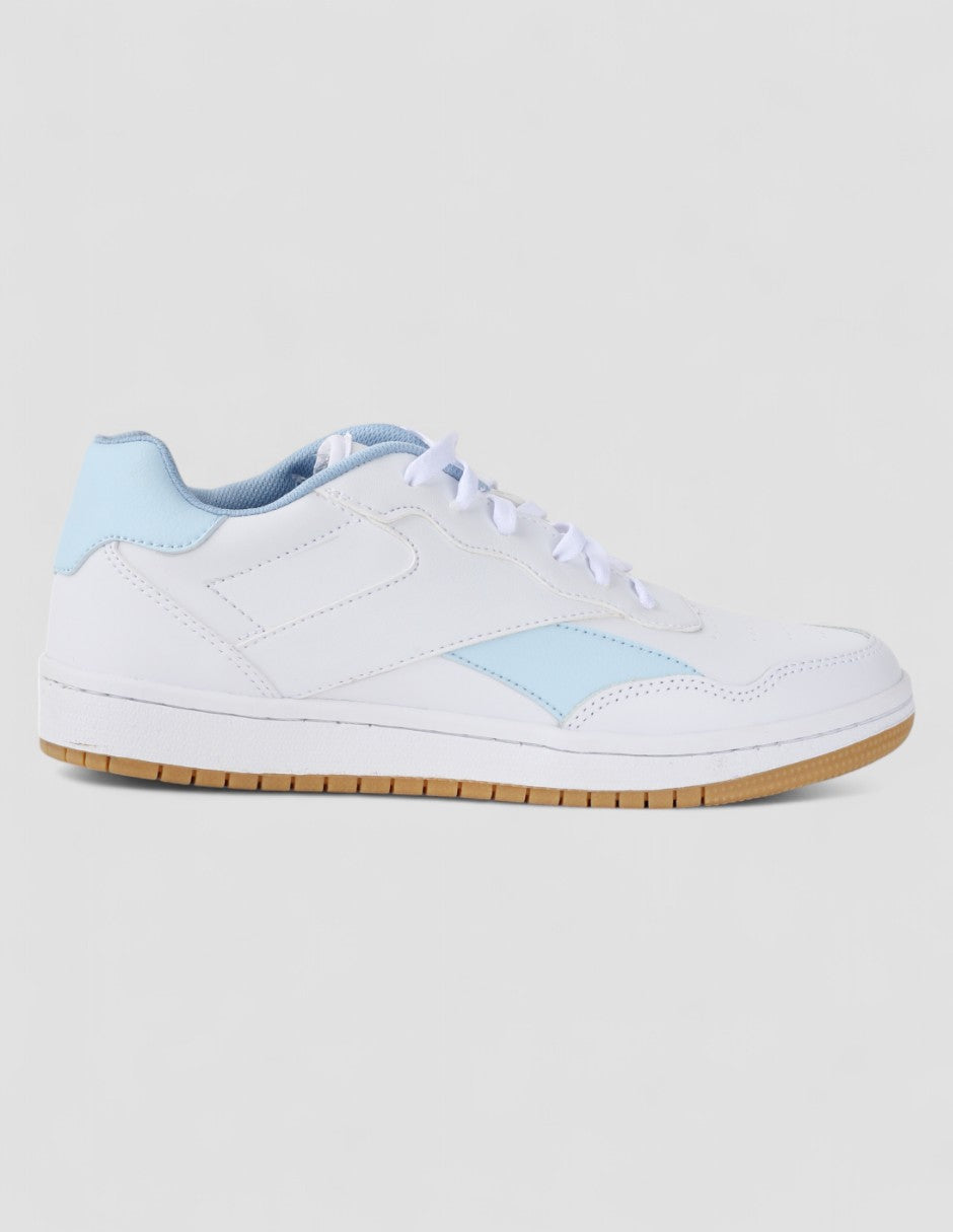 Tenis con cordones Exterior Piel vegana Color Blanco Para Mujer De RBCOLLECTION