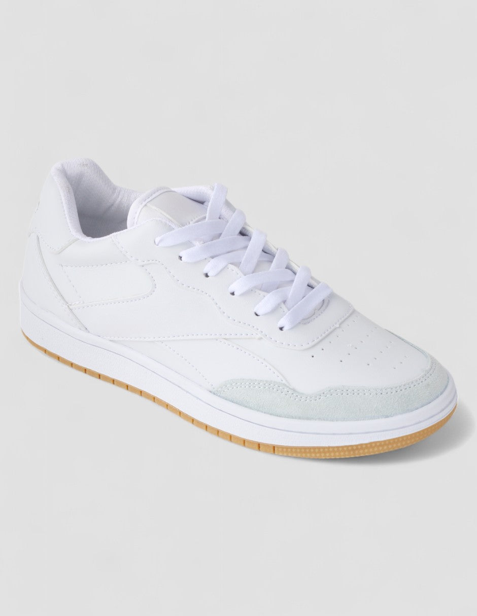 Tenis con cordones Sam Piel vegana - Blanco