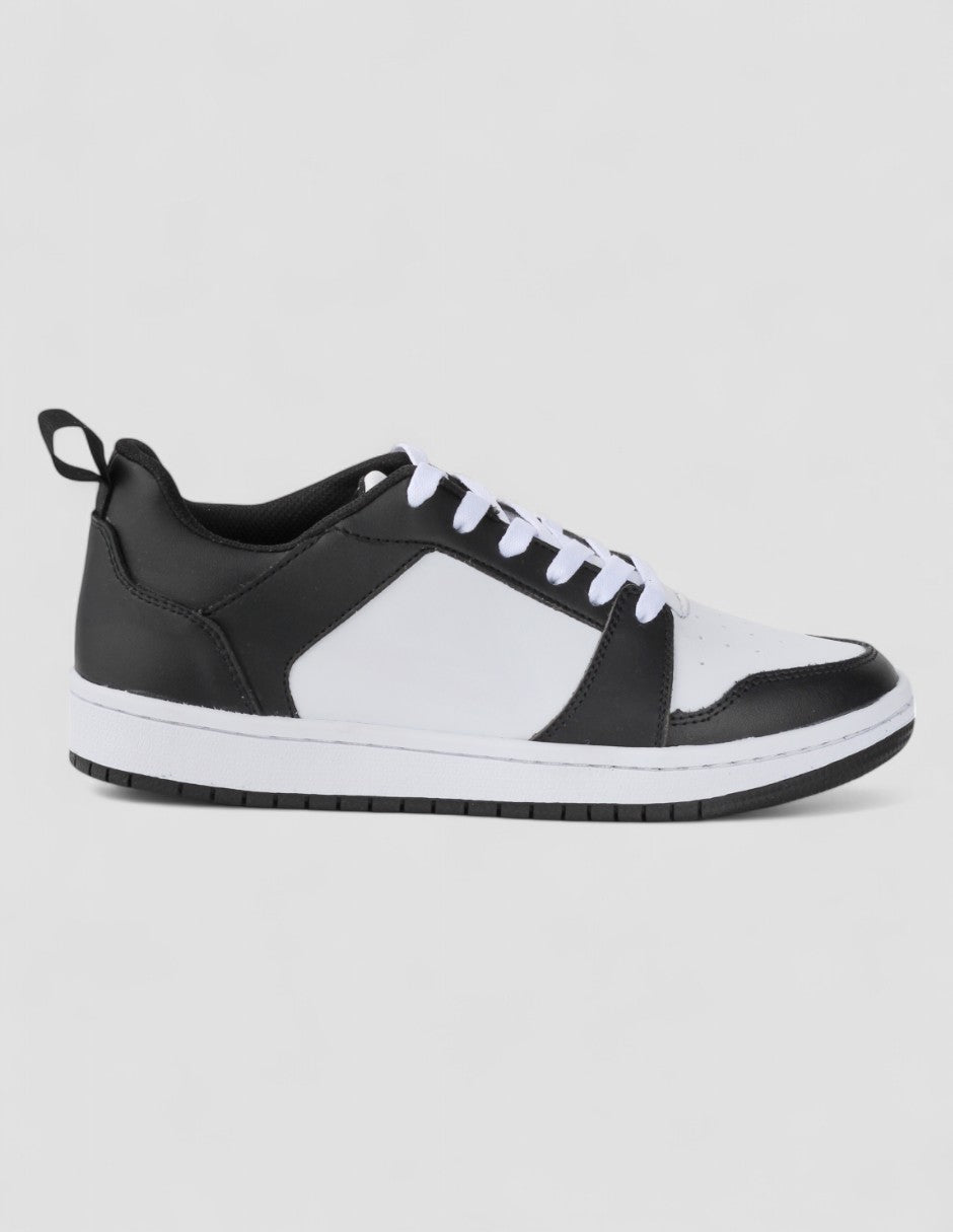 Tenis con cordones Exterior Piel vegana Color Negro Para Mujer De RBCOLLECTION