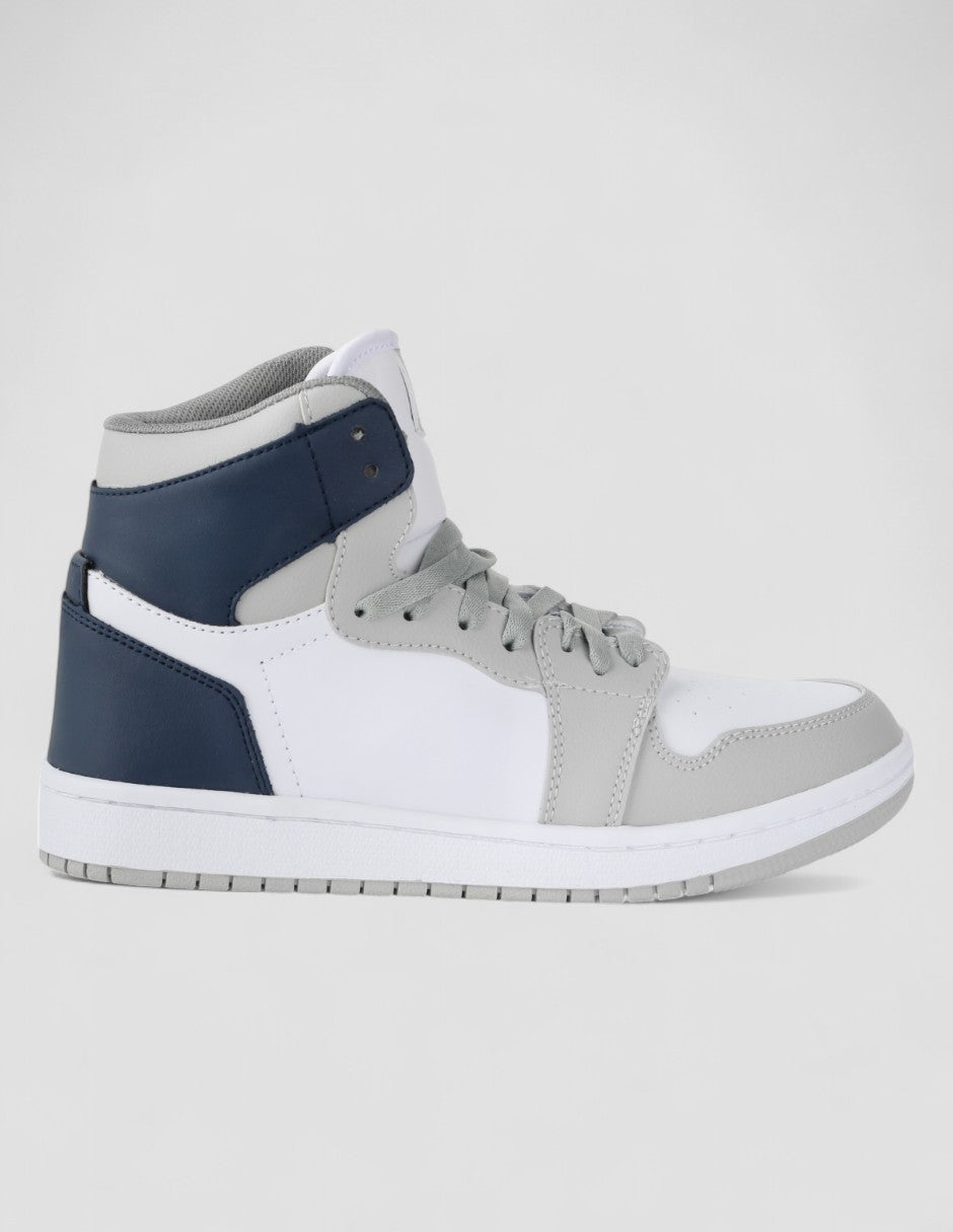 Tenis botín Exterior Piel vegana Color Gris Para Mujer De RBCOLLECTION