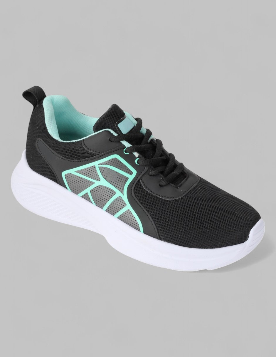 Tenis tipo deportivo  Aftech Textil - Negro