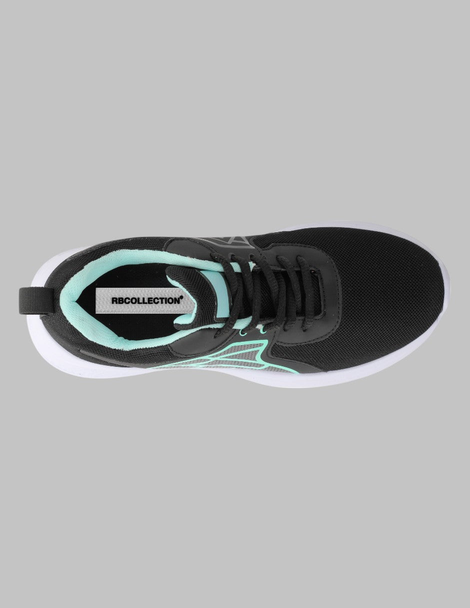 Tenis tipo deportivo  Aftech Textil - Negro
