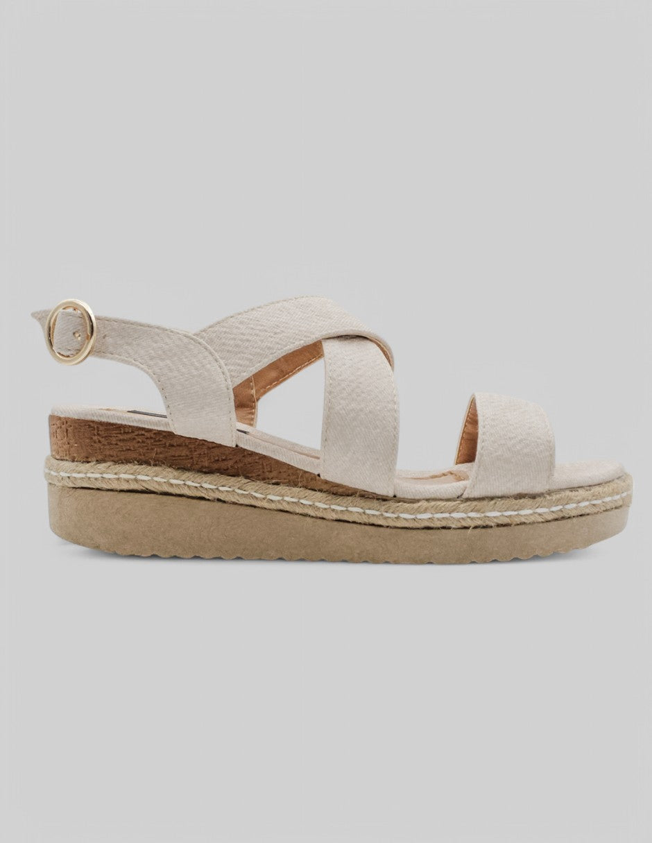 Sandalias con plataforma Yuri en Piel vegana - Beige