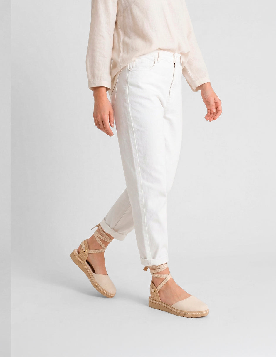 Sandalias con plataforma Naia en Textil – Beige