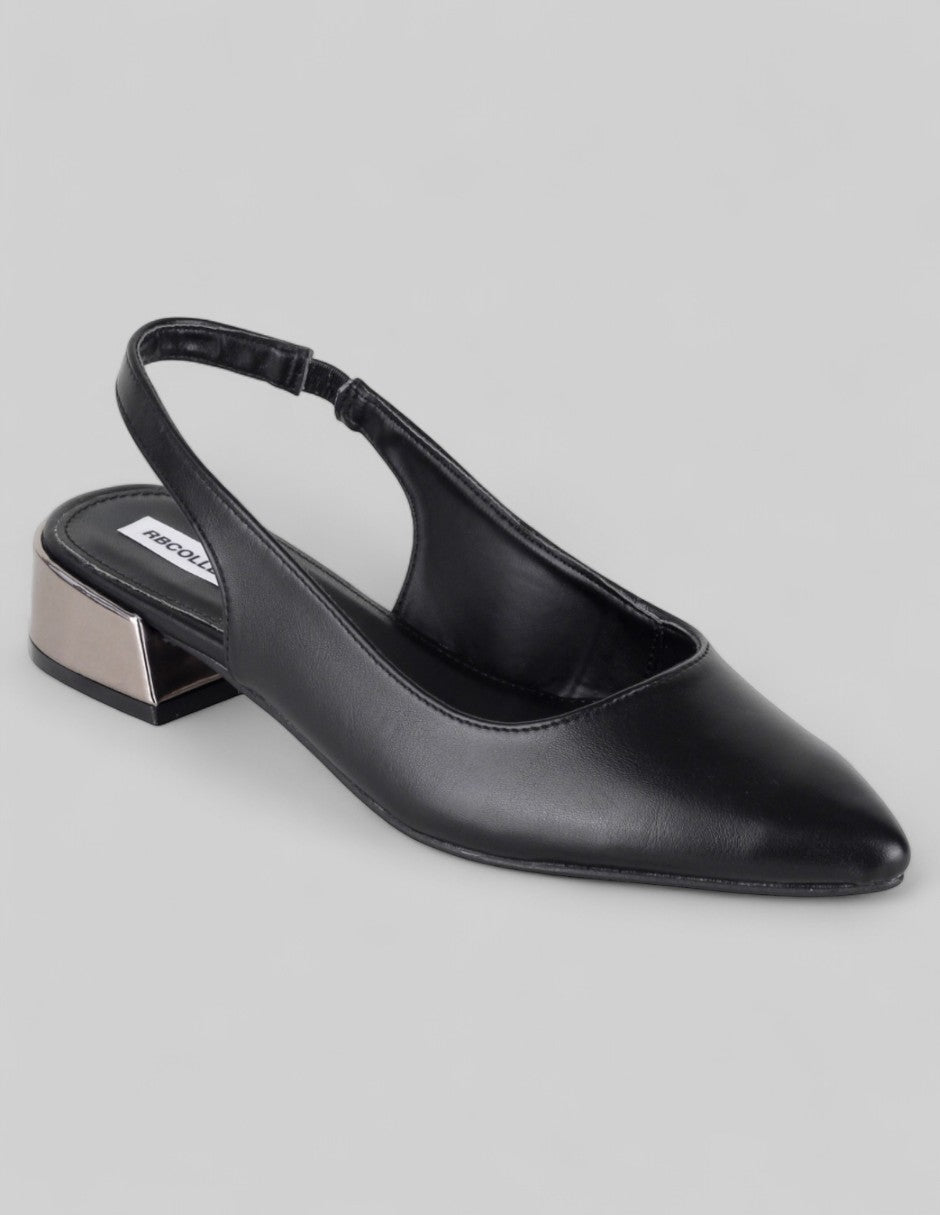 Flats puntales Back en Charol – Negro