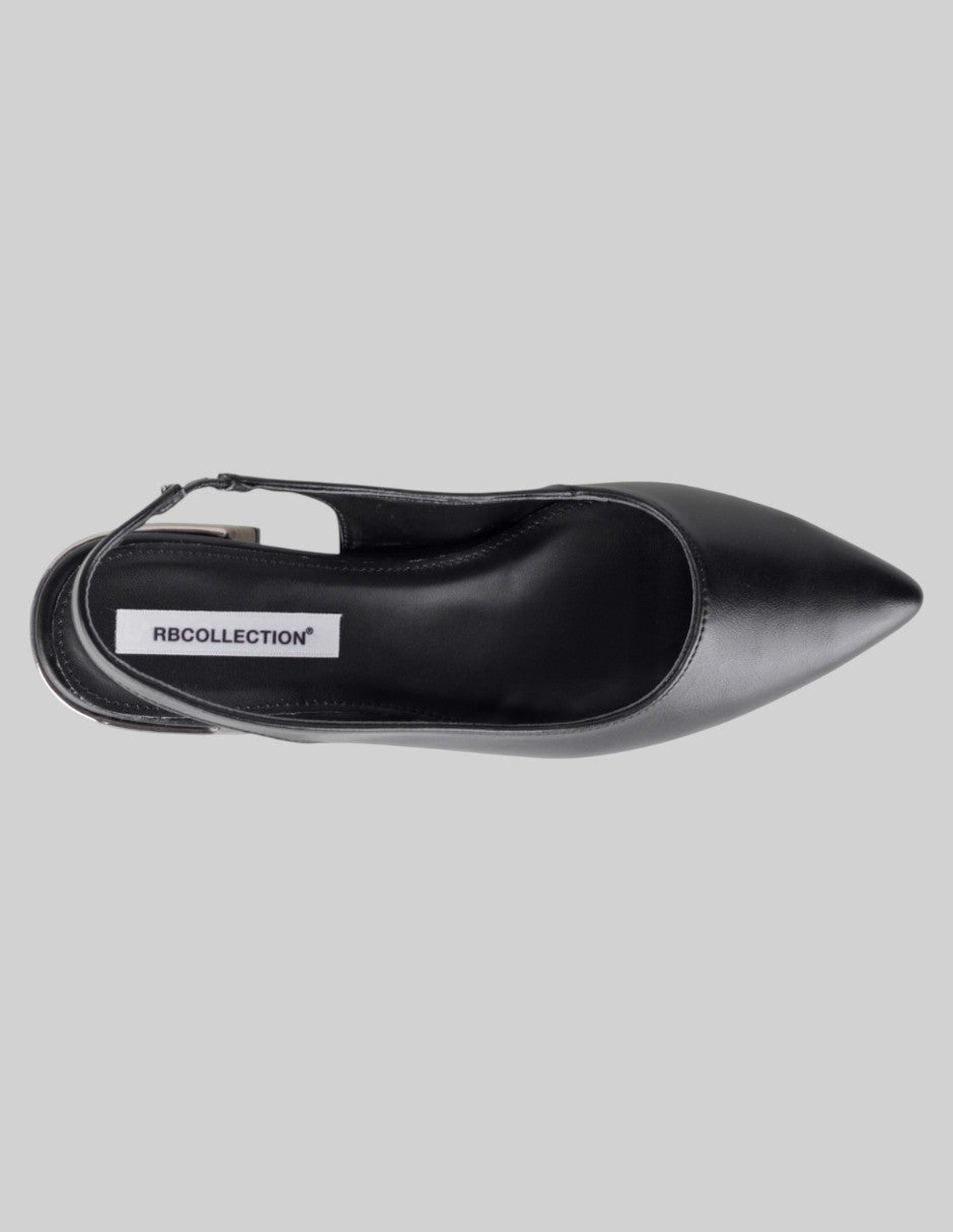 Flats puntales Back en Charol – Negro