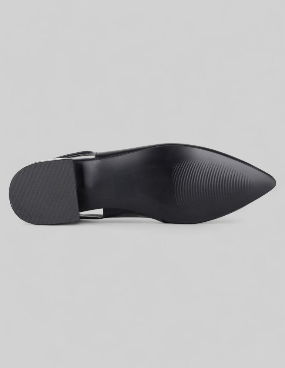 Flats puntales Back en Charol – Negro