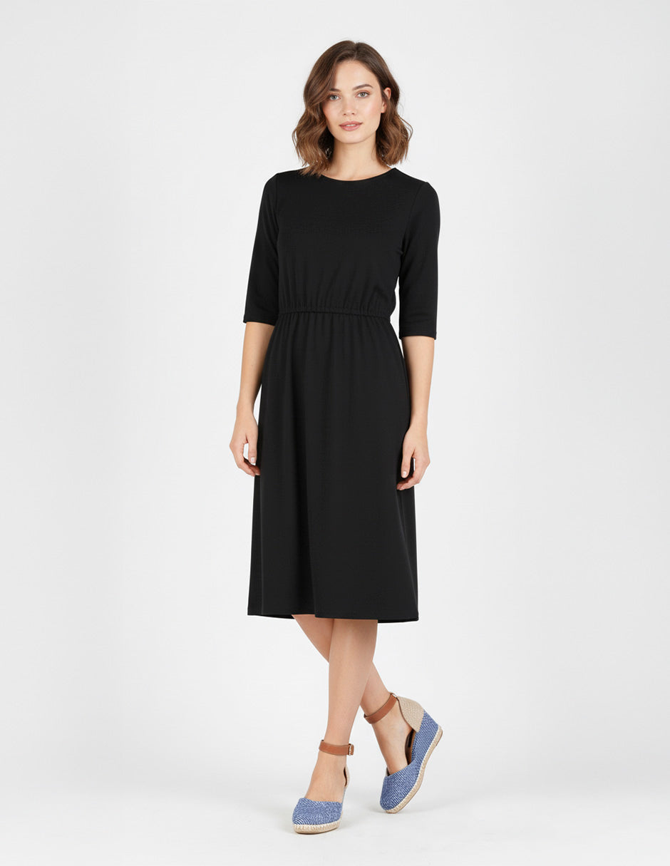 Tacón puente Naia en Textil – Azul